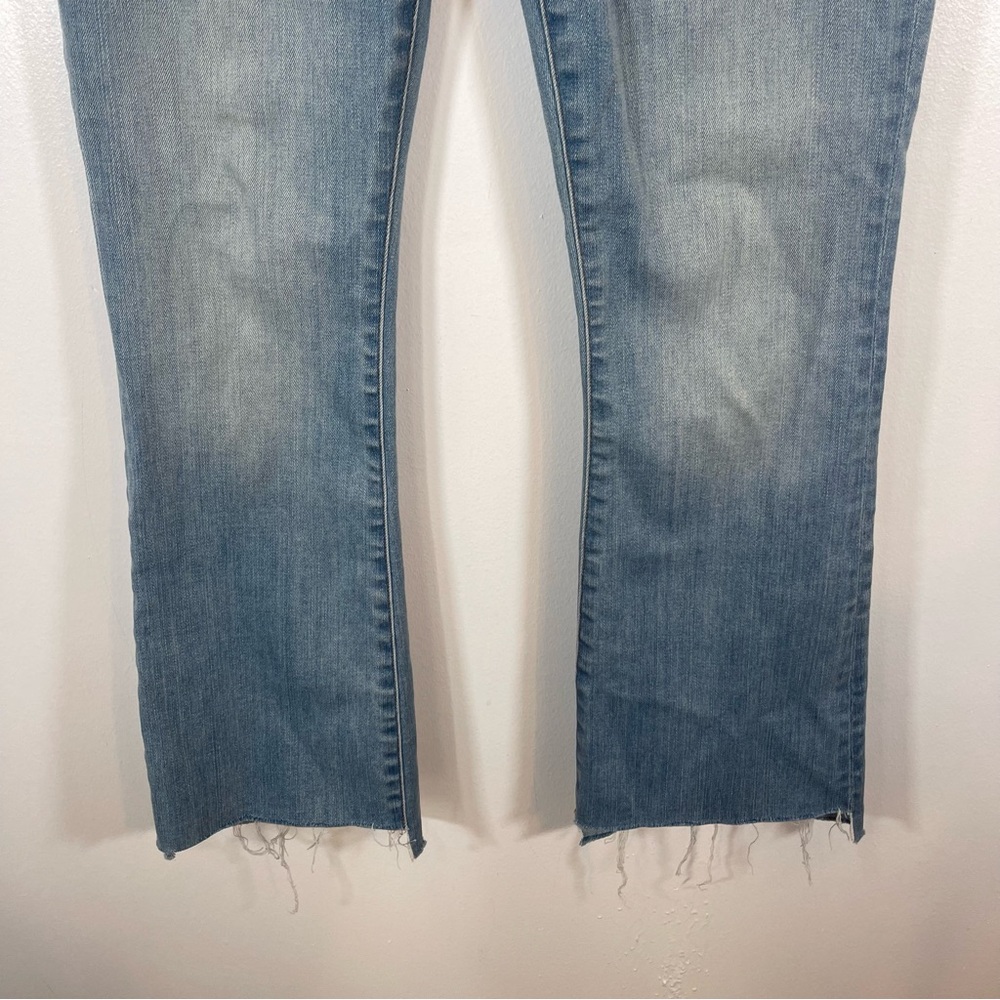 Madewell Cali Demi-Boot Jeans raw hem high waist blue jeans size 25 - Picture 4 of 7